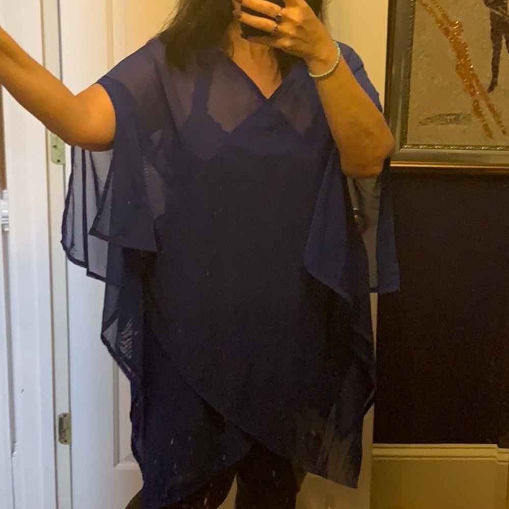 Togs Australia flowy Mesh swim coverup/slit dolman